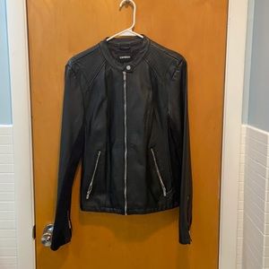 Black leather jacket from Express